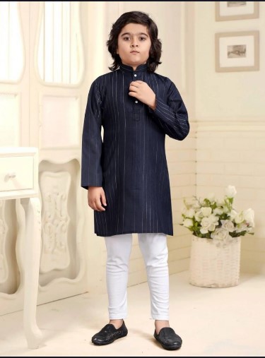 Cotton fabric kids kurta with payjama